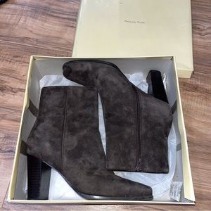 Amanda Smith Mink Brown Suede Ankle Boots